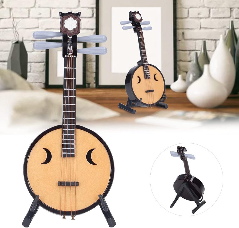 woobles Chinese Musical Instrument Model, Zruan Chinese Musical Instrument National Traditional Classic Style Comfortable Handle for Gifts and Decorations 1: 4 - Image 2